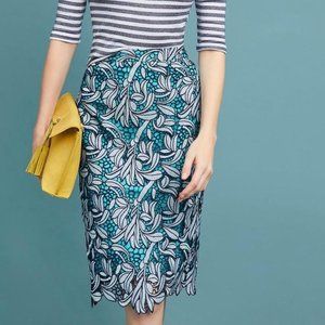 Anthropologie Maeve Tallulah Lace Overlay Skirt